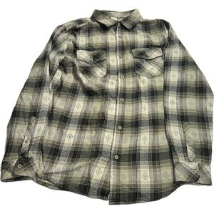 Hurley Mens Button‎ Up Shirt Multicolor M Chest Pockets Plaid Ultra Soft Western